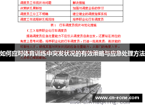 如何应对体育训练中突发状况的有效策略与应急处理方法