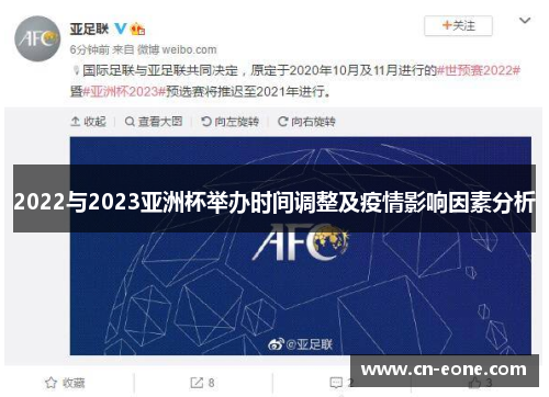2022与2023亚洲杯举办时间调整及疫情影响因素分析
